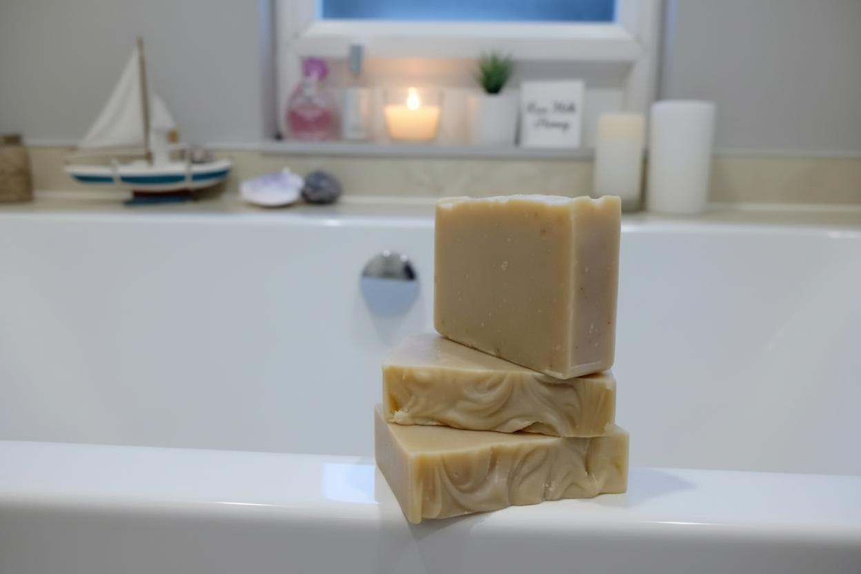 Rice Milk Honey|Body Soap |Goat Milk & Vitamin E |Fragrance Free| 95g